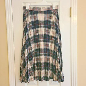 Vintage Raspini Damen Faltenrock, Wollmischung, schwarz/weiß kariert, Größe 13/14 - Bild 1 von 8