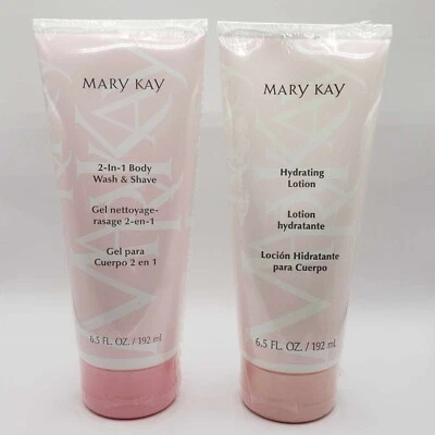 Mary Kay Hello Clean SET 2-в-1 мытье тела и бритье и увлажняющий лосьон 6,5 унц ea - Изображение 1 из 4