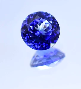 Natural Royal Blue Ceylon Sapphire 5.10 Ct Round Certified Rare Loose Gemstone - Picture 1 of 8