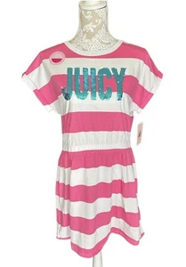 Juicy By Juicy Couture Little & Big Girls Short Sleeve Striped T-shirt Dress - Picture 1 of 4