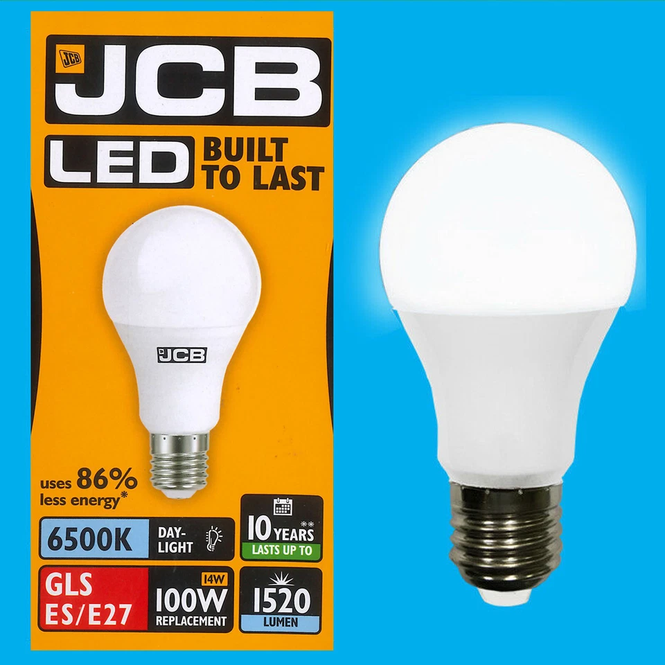 25x 14W (=100W) GLS ES E27 6500K Daylight White A60 LED Ultra Bright 1520Lm - Image 1 of 1