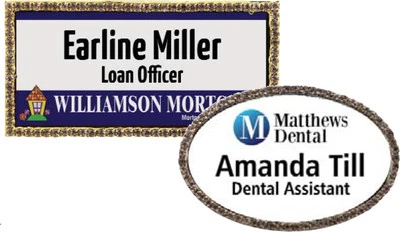 Insignia de nombre Bling sublimado de tinte personalizado Foto 1 de 2