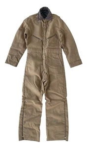 VTG Walls Blizzard-Pruf Men’s M Coveralls Brown Canvas Quilt Lined Made In USA - Picture 1 of 8