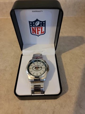 Green Bay Packers Mens Watch Stainless Steel Back Gametime Quartz Logo Gift Box Cover