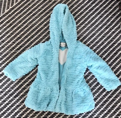 Abrigo de manga larga con sombrero 4T AMERICAN WIDGEON calidad verde azulado para niñas pequeñas Foto 1 de 3