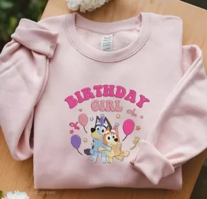 Kids Cartoon Birthday Girl or Boy Custom Embroidered Sweatshirt/Hoodie - Picture 1 of 6