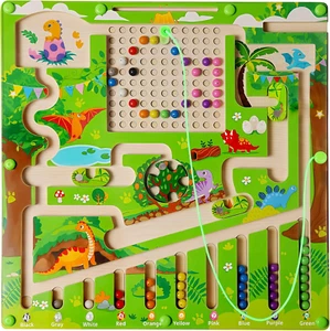Magnetic Color and Number Maze,Magnetic Puzzles Board for Toddlers Ages 3+,Presc - Picture 1 of 12