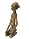 #5271 African Baule Bronze Figure /Gold Weight Of A Knelled Male  4" H