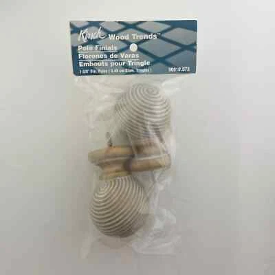 Acabados de bola Kirsch Wood Trends para poste de 1 3/8" de diámetro-1 par nuevo en paquete oro suave Foto 1 de 4