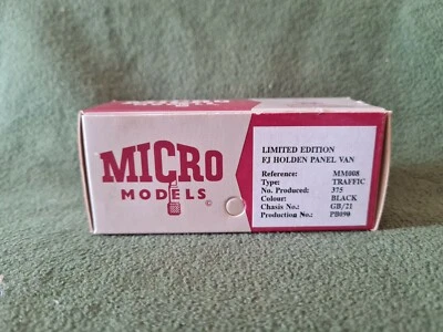 MICRO MODELS PB090 HOLDEN FJ PANEL VAN NEW ZEALAND TRAFFIC POLICE SCALA 1/43  - Immagine 1 di 4