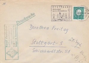 BRD - Mi 302 - EF - Stuttgart Großstadt zwischen Wald und Reben - 11.8.60 - Bild 1 von 1