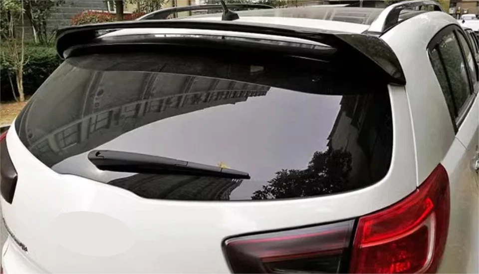 Alerón de techo de ventana trasera ABS para Kia Sportage 2011-2015 negro brillante Foto 1 de 4