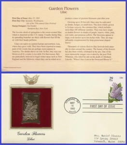 USA1 #2764 ADDR GOLDEN REPLICA FDC Lilac Garden Flowers - Picture 1 of 1