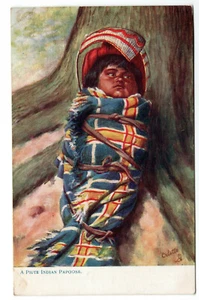 Vintage Tuck's Postcard 1908- A Piute Indian Papoose- #2431- "Native Arizonians" - Picture 1 of 2