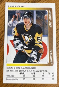 1991~92 Panini Hockey Album Stickers #275 “JAROMIR JAGR” { RC } Gem~Mint! “LOOK”