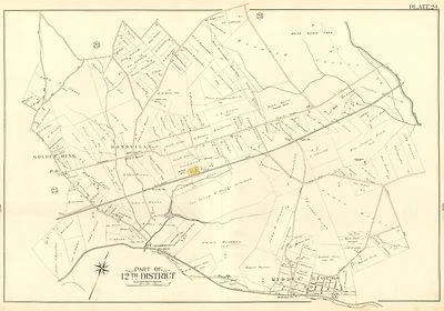 1915 G.W. BROMLEY ROSSVILLE MIDDLE RIVER BALTIMORE, MARYLAND COPY PLAT ATLAS MAP - Image 1 of 2