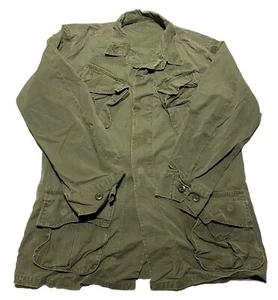 Vintage 60s Vietnam Ripstop OG-107 Slant Pocket Shirt Men’s Large Modified - Picture 1 of 9