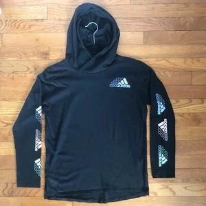 Adidas Hoodie Girls Sweatshirt Youth Large Graphic Logo Pink Purple Blue Black - Picture 1 of 8