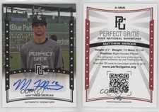 2014 Leaf Perfect Game Showcase Auto Black Matthew Mercer #A-MM1 Auto