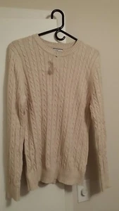 CROFT & BARROW beige/ light tan cable knit sweater XL - Picture 1 of 1