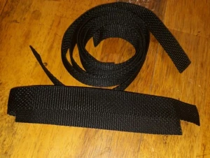 1" Black All-Purpose Nylon Webbing Strap  precut 40" (10 straps) - Picture 1 of 1