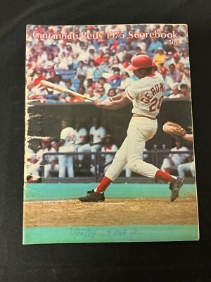 July 25th Game 2 1975 Cincinnati Reds VS Los Angels Dodgers Official Scorebook - Image 1 of 4