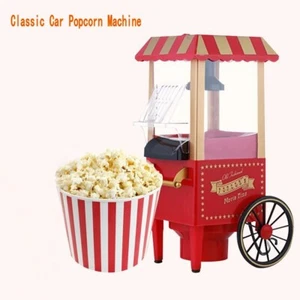 Home Electric Popcorn Machine Mini Classic Car Automatic Popcorn Maker Kids Gift - Picture 1 of 10