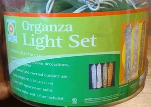 ORGANZA LICHT SET Lichterkette Hänge Lichterkette Hochzeit Party Wand Deko Lampe  - Bild 1 von 4