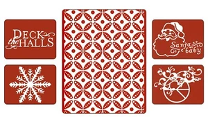 Sizzix Santa Baby Emboss 5pk set #657262 Retail $12.99 by BasicGrey - Picture 1 of 4
