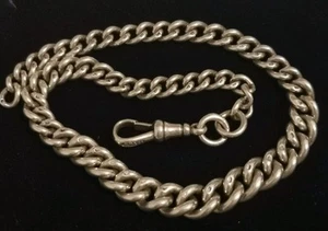 Antique Victorian Sterling Silver Albert Watch Chain Payton Pepper & Co 1887 - Picture 1 of 5