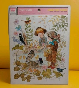 Vtg 1975 Whitman Fresh Flowers Springtime Children's Frame-Tray Puzzle - Picture 1 of 6