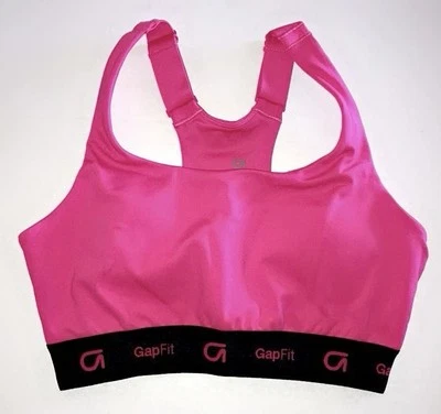 GAP Fit Women's 4 Way Stretch Moisture Wicking Racerback Sports Bra, Fuschia, XS - Image 1 of 4