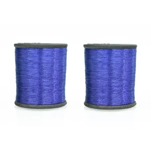 Metallic Zari Thread For Embroidery Sewing & Jewelry Making 0.1 MM Pack of 2 - Picture 1 of 76