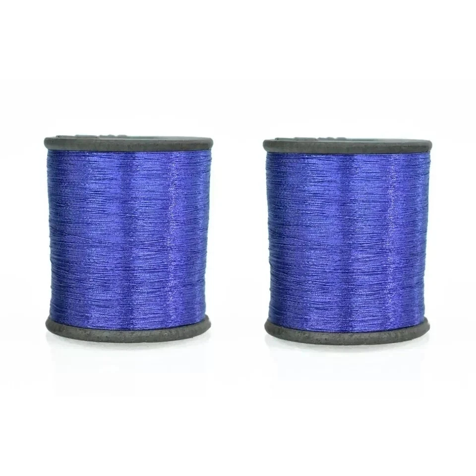 Metallic Zari Thread For Embroidery Sewing & Jewelry Making 0.1 MM Pack of 2 - Image 1 of 1