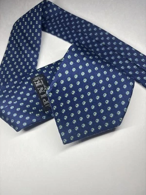 "Corbata Thomas Pink para hombre 100 % seda azul y verde lunares 60"" X 3,5""" Foto 1 de 4