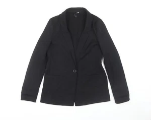 H&M Women's Black Blazer Size 10 Single-Breasted - Picture 1 of 12