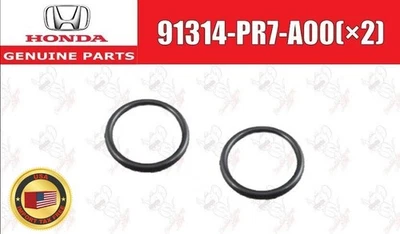Junta tórica de tubo de conexión de refrigerante Honda OEM 91314-PR7-A00 (×2) para 92-01 Prelude Foto 1 de 4