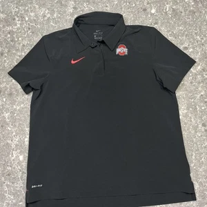 Ladies OSU DriFit Nike - Short Sleeve Polo On Field XL Black Shirt Buckeyes - Picture 1 of 8