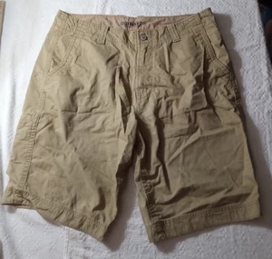 Pantaloncini corti uomo Old Navy slim fit kaki scuro piatto davanti taglia 36 100% cotone - Foto 1 di 10