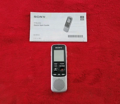 Sony IC Recorder ICD-BX132 Digital Voice Recorder 2GB W/ Manual. VG TESTED WORKS - Image 1 of 4