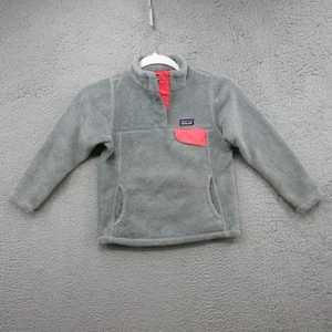 Patagonia Re Tool Snap T Sweater Youth XS 5-6 Fleece Pullover Pocket Kids Gray - Picture 1 of 10