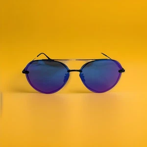 DIFF Lenox Sonnenbrille mit mattschwarzem Gestell und lila verspiegelten Gläsern - Bild 1 von 12