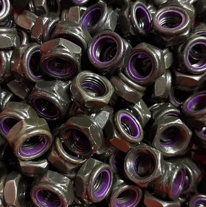 Steel Nylon Insert Locknuts- 7/16"-20 Thin Height- Black Zinc Plated- Lot of 100 - Picture 1 of 1