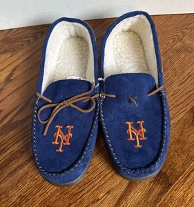 New York Mets Herren Größe 13-14 XL blau orange Hausschuhe FOCO MLB flauschig BESCHREIBUNG LESEN - Bild 1 von 5