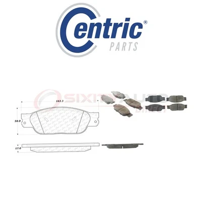 Centric Semi Metallic Brake Pads w Shim for 2002-2005 Ford Thunderbird 3.9L wi Foto 1 de 4