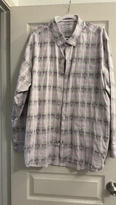 Tommy Bahama Mens Multicolor Plaid Cotton Silk Button Front L/S Shirt Size 3XL - Picture 1 of 6