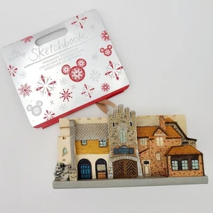 NUEVO Disney Parks EPCOT Noruega Pabellón Paseo Congelado Cuaderno de Bocetos Ornamento Elsa Anna - Imagen 1 de 5