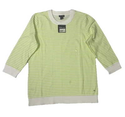 Suéter Eddie Bauer Mujer Rayas Cuello Redondo Grande Katie Pear Ligero Nuevo con Etiquetas Foto 1 de 3