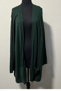 Croft & Barrow grüne offene Strickjacke Gr.3X Neu mit Etikett - Bild 1 von 3