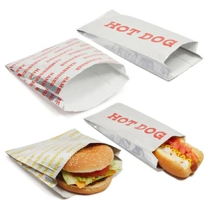 300-Pcs Disposable Paper Hot Dog Holders and Hamburger Wrappers (3 Designs) - Picture 1 of 10